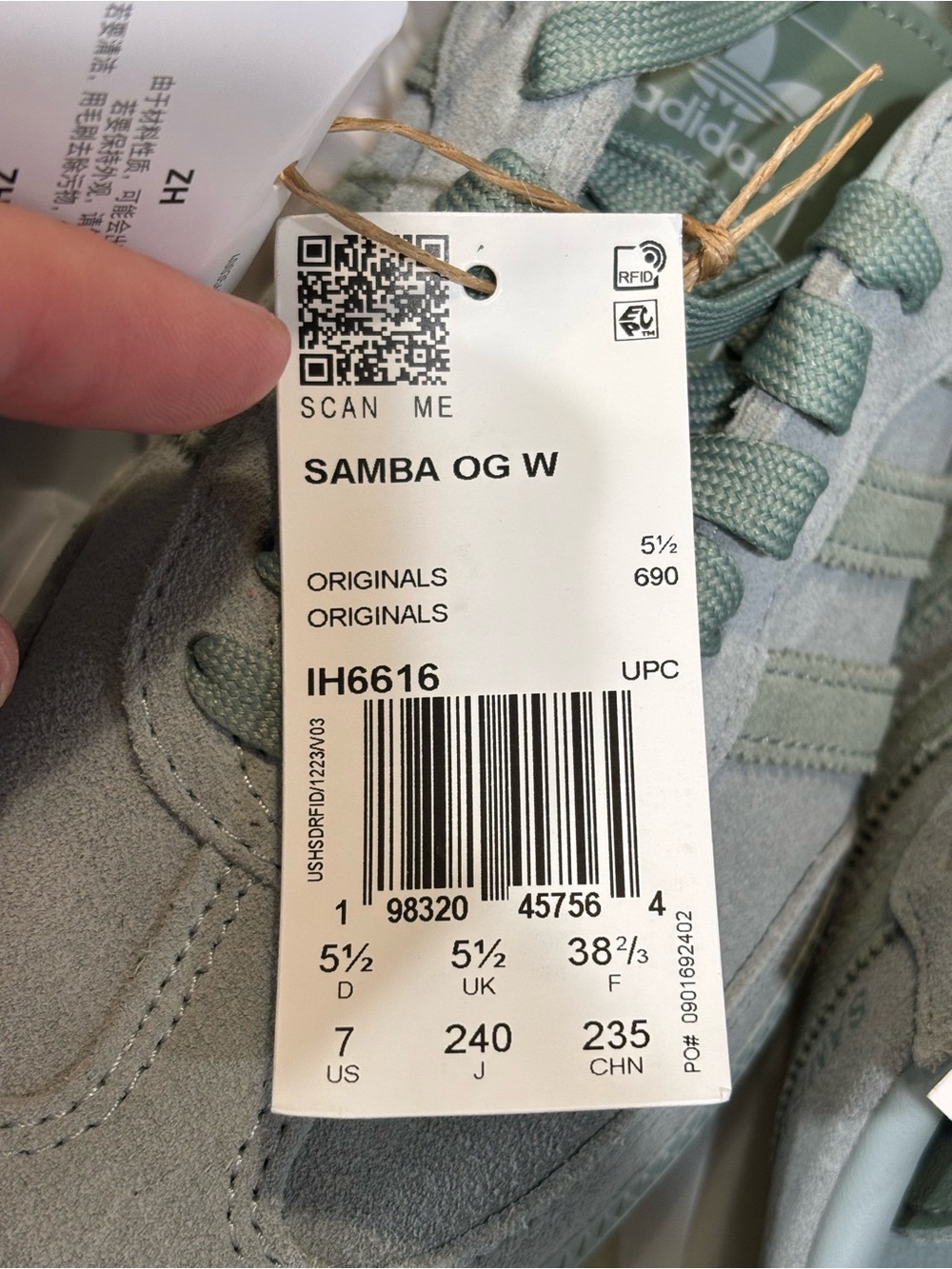Adidas Samba OG 'Clay Green Suede' Women's Size 7 & 8.5 | BRAND NEW, IH6616 - Picture 5 of 6